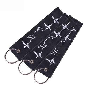 Embroidery Heartbeat Keychain THE AVIATOR